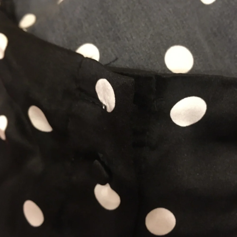 NWT Cami NYC Annabelle Silk Midi Skirt Vintage Dot Black White Small